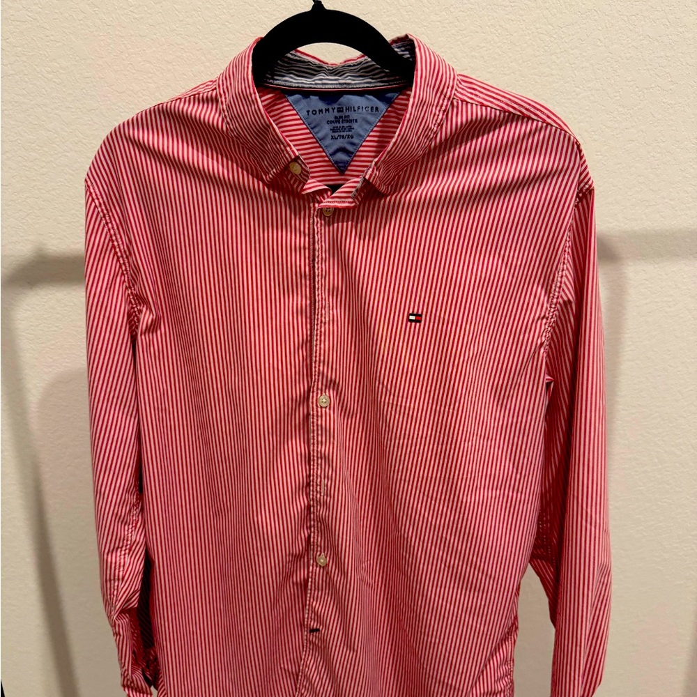 Tommy Hilfiger Slim Fit Dress Shirt Salmon